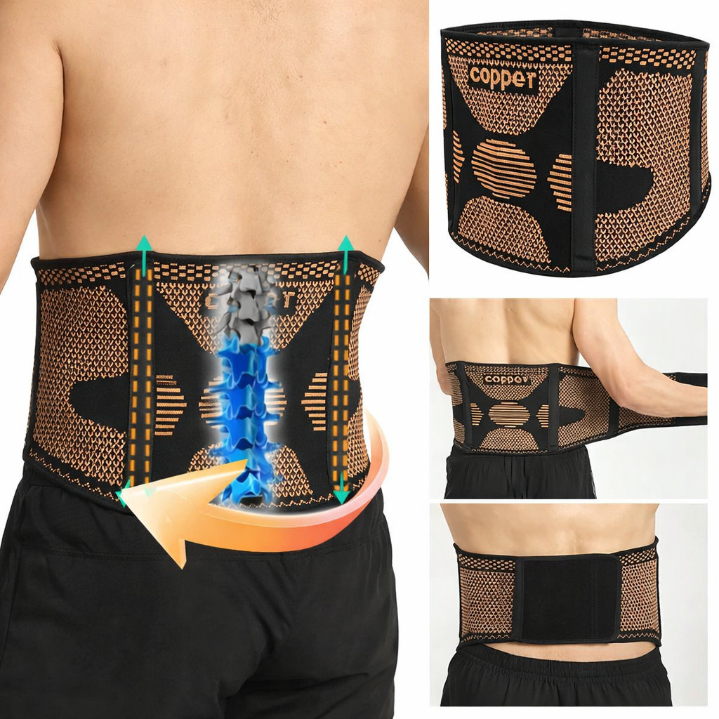 Centură lombară cu fir de cupru